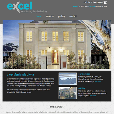 Excel Rendering and Plastering